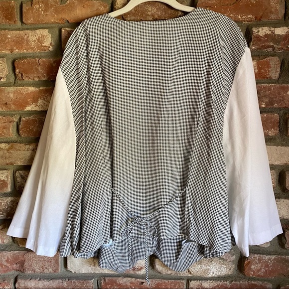 Whirlaway Frocks Gingham Button Up Blouse Vintage - Picture 8 of 11